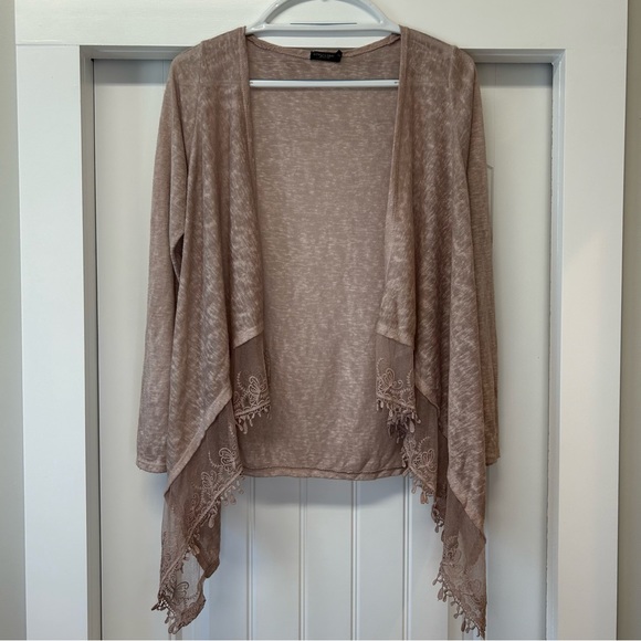 LUNGO L’ARNO Cardigan with butterfly lace trim Size S - Picture 1 of 6